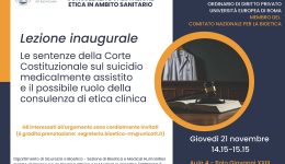 Le sentenze della Corte Costituzionale sul suicidio medicalmente assistito e il possibile ruolo della consulenza di etica clinica