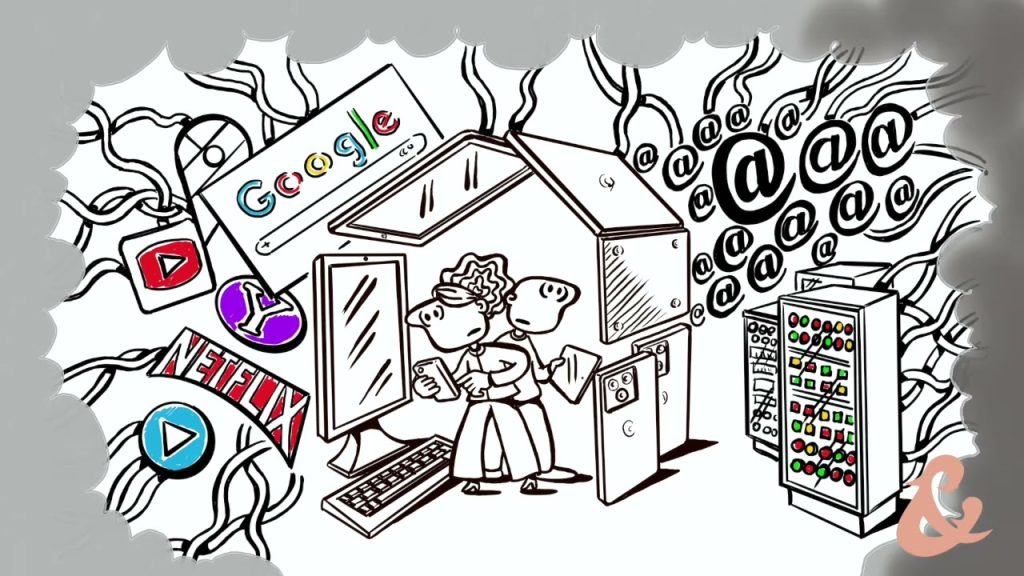 L’inquinamento digitale spiegato da un cartoon chiaro ed efficace